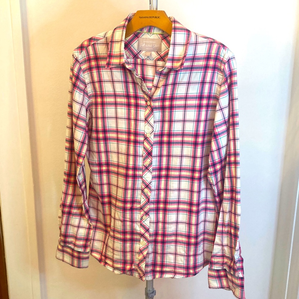 Banana Republic Women’'s Multicolor Plaid Shirt